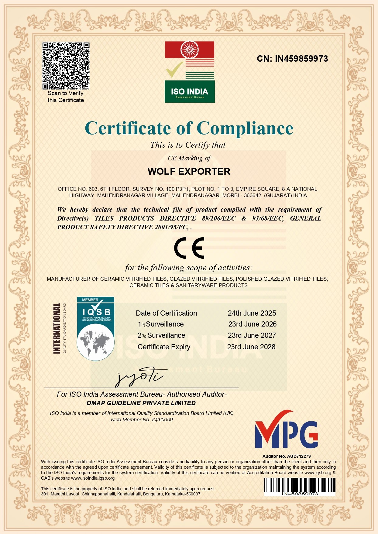 MPC Certificate