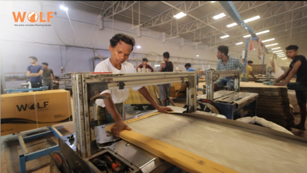 Indian porcelain tile manufacturing facility producing large-format tiles for export to the USA.